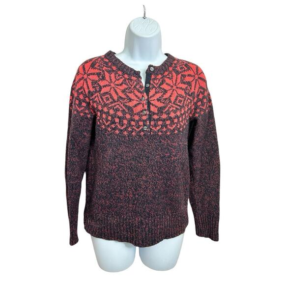 C. Wonder Fair Isle Long-Sleeve Wool Blend Sweater Sz S Thick Nordic Style Top - Picture 4 of 4